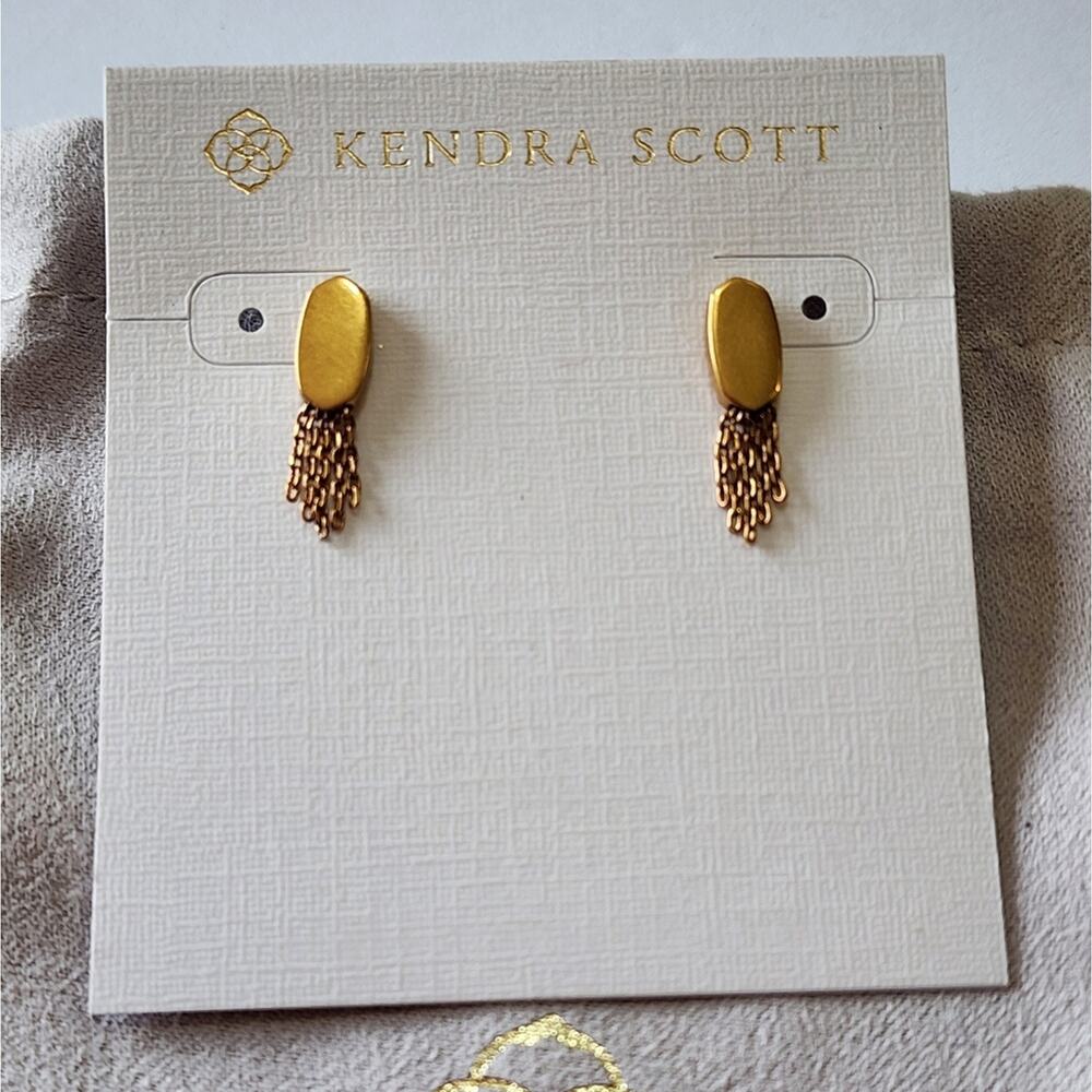 Kendra scott Gold Deanna Stud Tassel Earrings - Picture 3 of 5